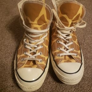 Slightly used Giraffe style Converse! See pics. Size 10 mens, 12 Women.